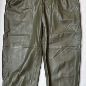 Mango Women's Olive Cropped Pants